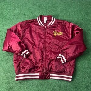 Arizona State University Sun Devils  Embroidered Logo Satin Jacket (2XL)